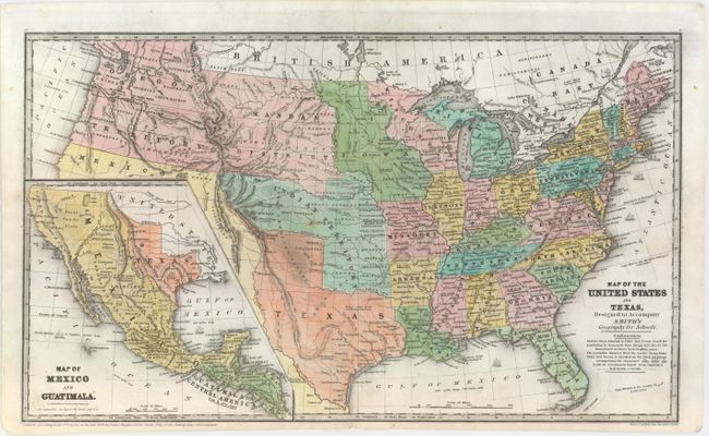 Map of the United States and Texas, Designed to Accompany Smith's Geography for Schools