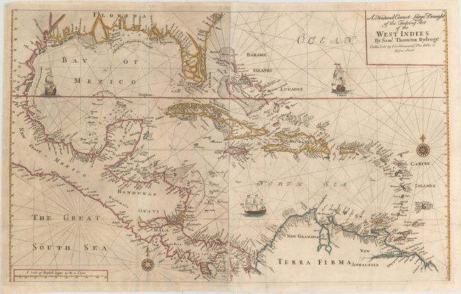 A New and Correct Large Draught of the Tradeing Part of the West Indies