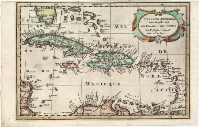 Les Isles Antilles Entre Lesquelles sont les Lucayes, et les Caribes