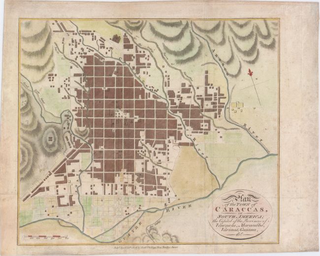 Plan of the Town of Caraccas, in South America; the Capital of the Provinces of Venezuela, Maracaibo, Varinas, Guiana, &c.