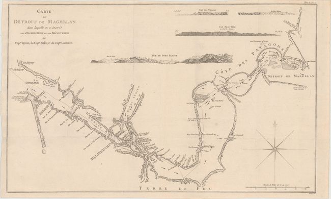 Carte du Detroit de Magellan dans Laquelle on a Insere les Observations et les Decouvertes du Capne. Byron, du Capne. Wallis, et du Capne. Carteret