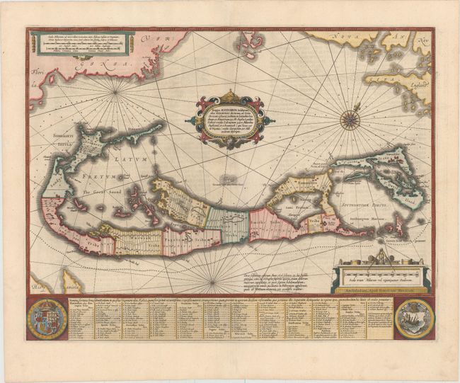 Mappa Aestivarum Insularum, Alias Barmudas Dictarum, ad Ostia Mexicani Aestuary Jacetium...