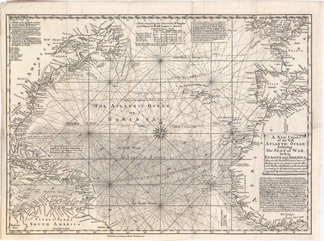 A New Chart of the Vast Atlantic Ocean; Exhibiting the Seat of War, both in Europe and America