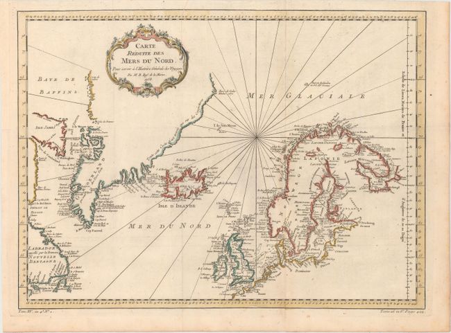 Carte Reduite des Mers du Nord, pour Servir a l'Histoire Generale des Voyages