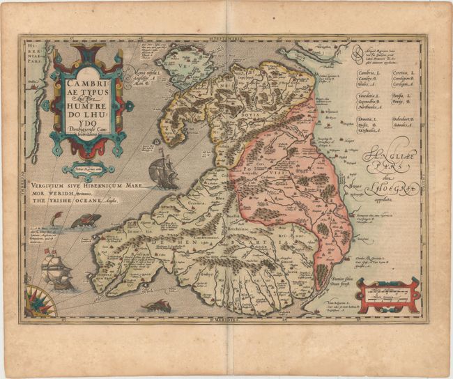 Cambriae Typus Auctore Humfredo Lhuydo Denbigiense Cambrobritanno