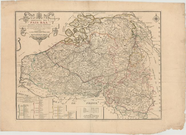 Provinces des Pais Bas, Divisees Suivant les Traites d'Utrecht, de Rastatt, et d'Anvers...