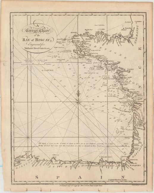 A Correct Chart of the Bay of Biscay, Engraved for Malham's Naval Gazetteer [and] A Correct Chart of the Coast of Portugal, Engraved for Malham's Naval Gazetteer
