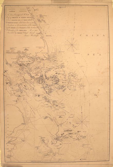 To James Carnegy and R. Scott Esqrs. Of Prince of Wales Island as a Tribute Due for Their Valuable Communications ... This Chart of the Islands and Channels at the Southwest Extremity of the China Sea...