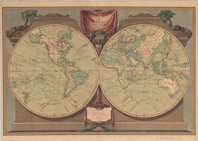 A New Map of the World, with Captain Cook's Tracks, His Discoveries and Those of the Other Circumnavigators