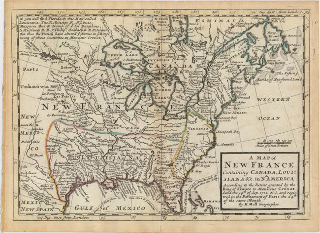 A Map of New France Containing Canada, Louisiana &c. in Nth. America...