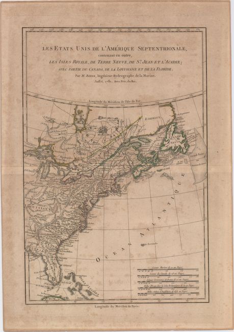 Les Etats Unis de l'Amerique Septentrionale, Contenant en Outre, les Isles Royale, de Terre Neuve, de St. Jean et l'Acadie; avec Partie du Canada, de la Louisiane et de la Floride