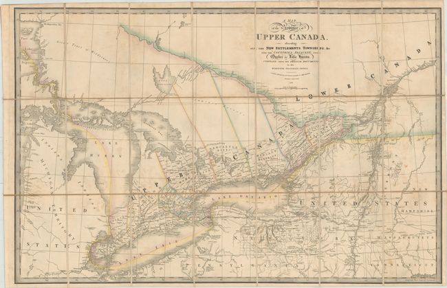 A Map of the Province of Upper Canada Describing All the New Settlements, Townships, &c. with the Countries Adjacent, from Quebec to Lake Huron