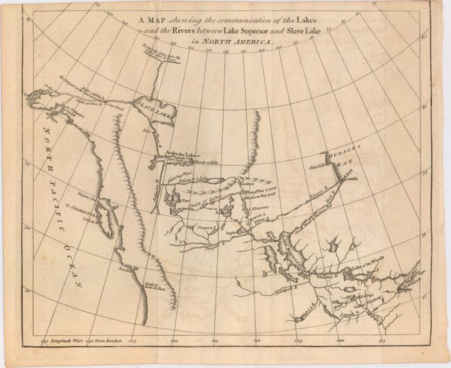 A Map Shewing the Communication of the Lakes and the Rivers Between Lake Superior and Slave Lake in North America
