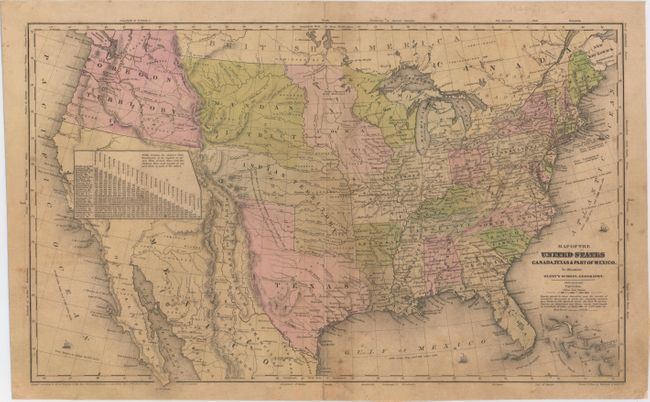 Map of the United States Canada, Texas & Part of Mexico to Illustrate Olney's School Geography