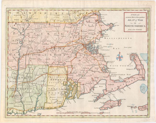 A New and Accurate Map of the Present Seat of War in North America, from a Late Survey