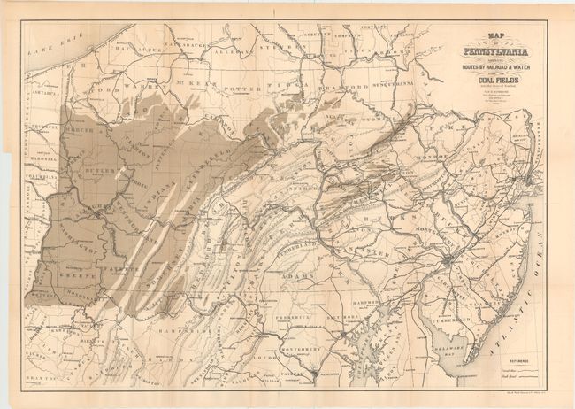 Map of Pennsylvania Shewing Routes by Railroad & Water from the Coal Fields into the State of New York