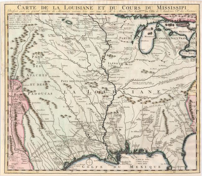 Carte de la Louisiane et du Cours du Mississipi Dressee sur un Grand Nombre de Memoires...
