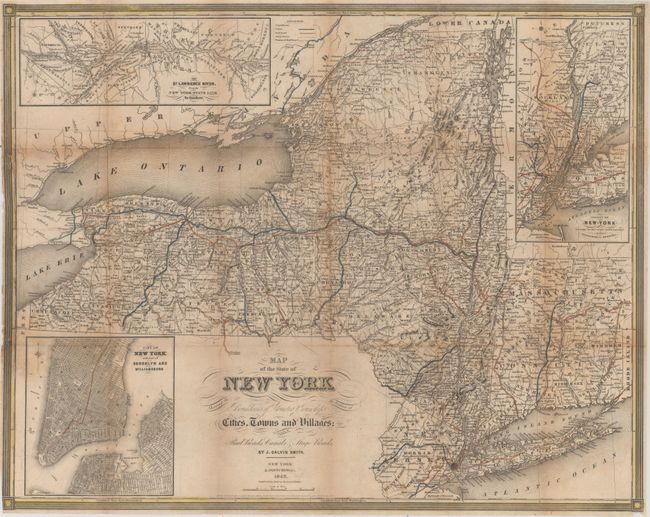 Map of the State of New York Showing the Location of Boundaries of Counties & Townships... [in book] A Gazetteer of the State of New-York...