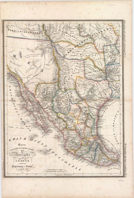 Carte des Republiques Unies du Mexique