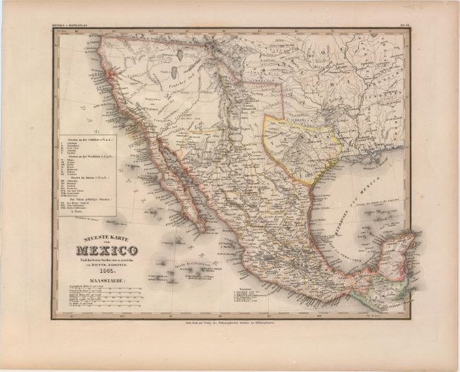 Neueste Karte von Mexico Nach den Besten Quellen...