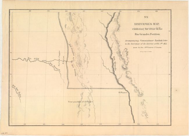 Report of Secretary of the Interioron the Subject of the Boundary Line between the United States and Mexico [Lot of 5 Maps with Report]