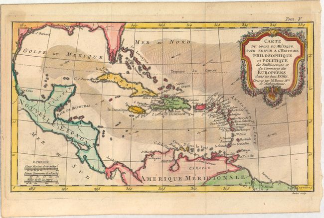 Carte du Golfe du Mexique, pour Servir a l'Histoire Philosophique et Politique des Etablissemens et du Commerce des Europeens dans les Deux Indes