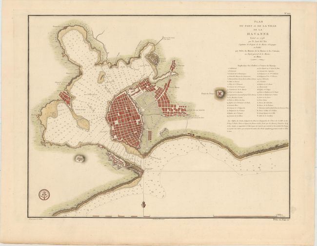 Plan du Port et de la Ville de la Havanne Leve en 1798...