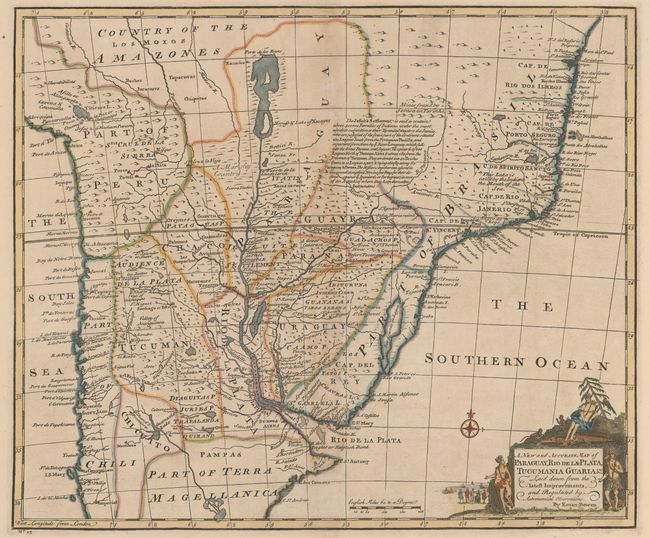 A New and Accurate Map of Paraguay, Rio de la Plata, Tucumania Guaria &c. Laid Down from the Latest Improvements, and Regulated by Astronomical Observations