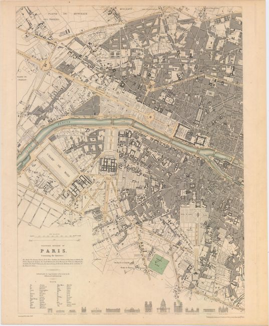 Western Division of Paris. Containing the Quartiers [in set with] Eastern Division of Paris. Containing the Quartiers [and] The Environs of Paris