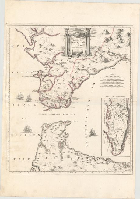 Nouvelle Carte du Detroit de Gibraltar et de l'Isle de Cadix Dressee sur les Lieux