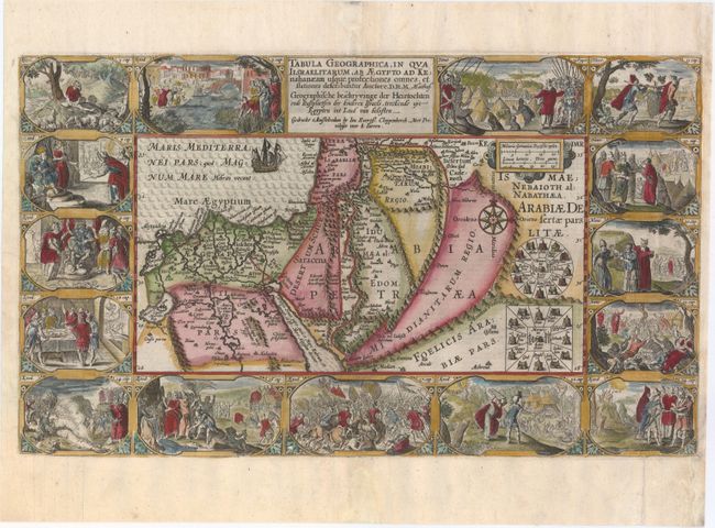 Tabula Geographica, in Qua Iisraelitarum, AB AEgypto ad Kenahanaeam usque profectiones omnes, et stationes deseribuntur Auctore, D.R.M.