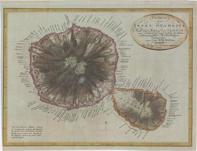 Charte der Insel Otaheite Nach der Messung des Capit. Cook in Jahre 1768...