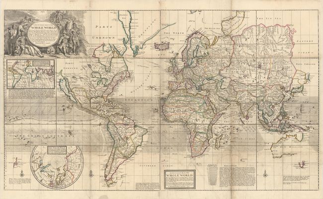 A New & Correct Map of the Whole World Shewing ye Situation of its Principal Partswith the Most Remarkable Tracks of the Bold Attempts Which Have Been Made to Find out the North East & Northwest Passages
