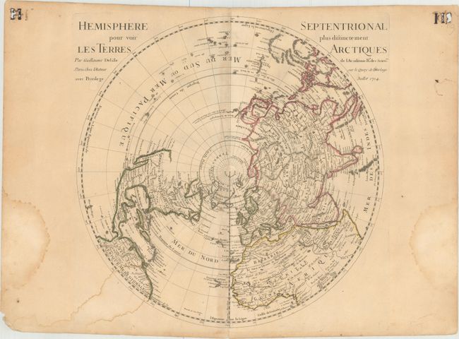 Hemisphere Septentrional pour Voir Plus Distinctement les Terres Arctiques [in set with] Hemisphere Meridional pour Voir Plus Distinctement les Terres Australes