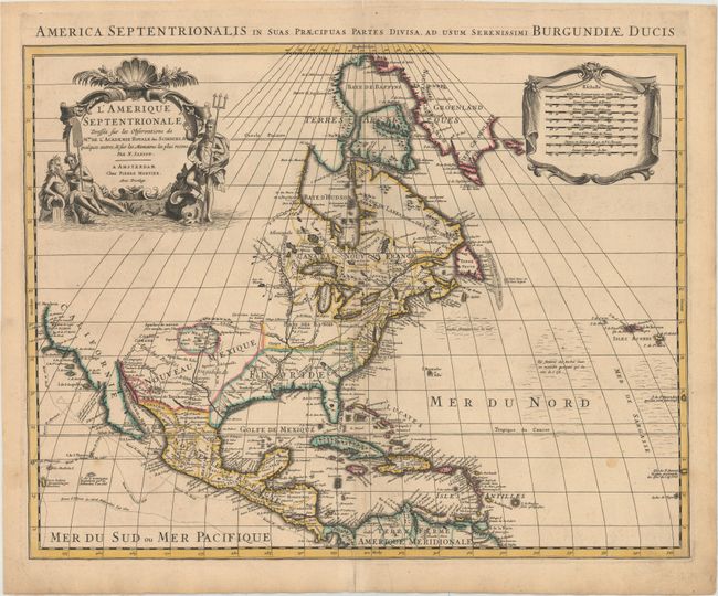 L'Amerique Septentrionale Dressee sur les Observations de Mrs. de l'Academie Royale des Sciences. & Quelques Autres, & sur les Memoires les Plus Recens