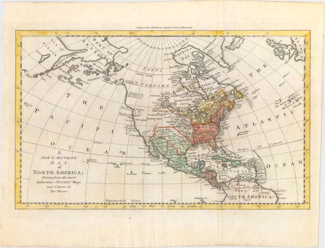 A New & Accurate Map of North America; Drawn from the Most Authentic Modern Maps and Charts