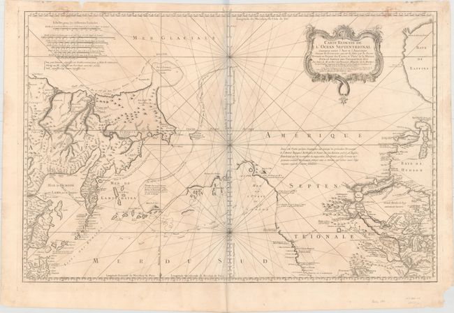 Carte Reduite de l'Ocean Septentrional Compris Entre l'Asie et l'Amerique, Suivant les Decouvertes qui ont ete Faites par les Russes...
