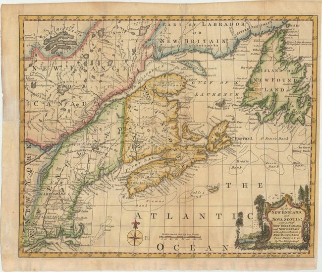 A Map of New England, and Nova Scotia; with Part of New York, Canada, and New Britain & the Adjacent Islands of New Found Land Cape Breton &c.