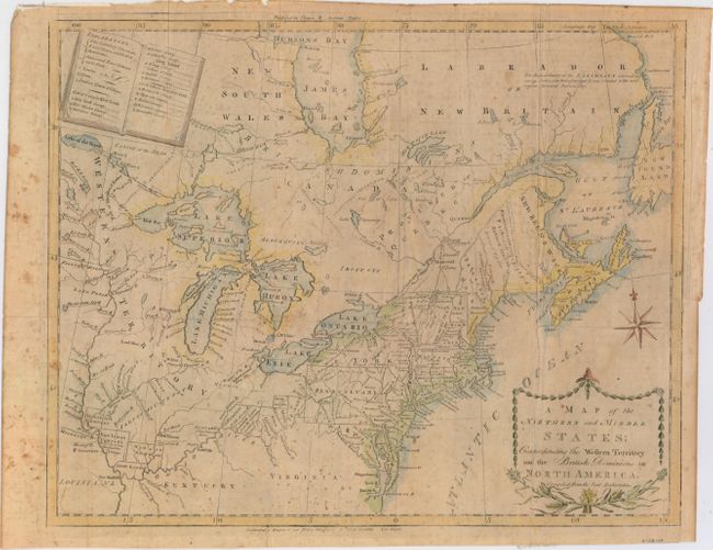 A Map of the Northern and Middle States: Comprehending the Western Territory and the British Dominions in North America, Compiled from the Best Authorities