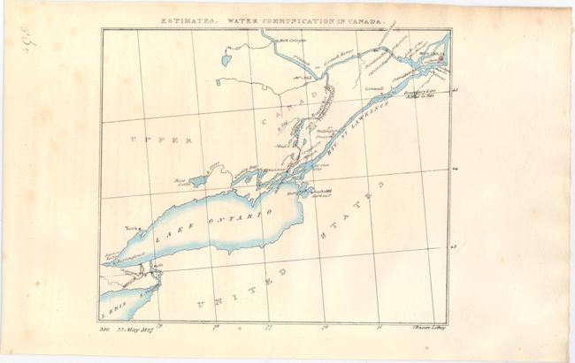 [Rideau Canal] Estimates. Water Communication in Canada.