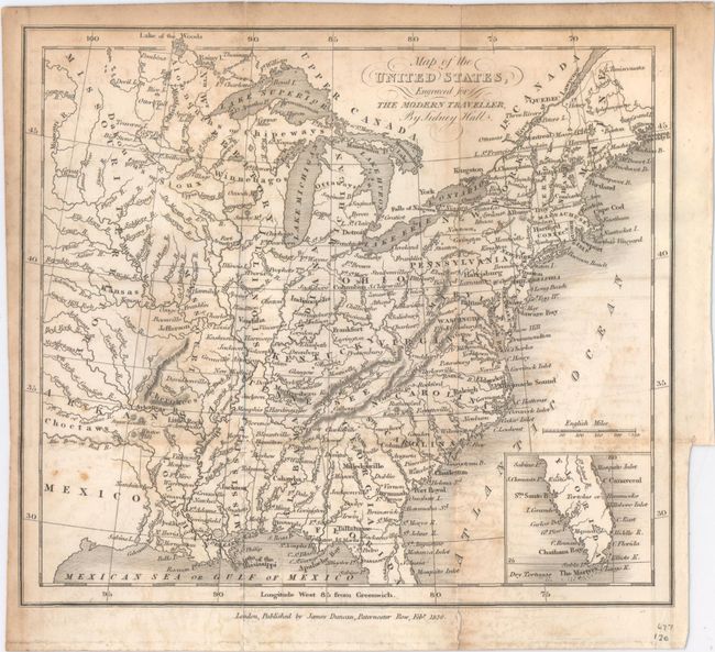 Map of the United States, Engraved for the Modern Traveller