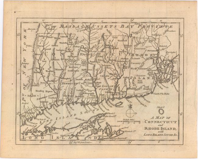 A Map of Connecticut and Rhode Island, with Long Island Sound, &c.