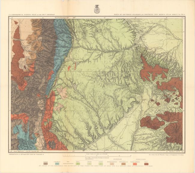 Report upon United States Geographical Surveys West of the One Hundredth Meridian...Geological Examinations in Southern Colorado and Northern New Mexico, During the Years 1878 and 1879