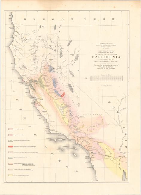 Geological Map of a Part of the State of California Explored in 1853 by Lieut. R.S. Williamson U.S. Top. Engr.