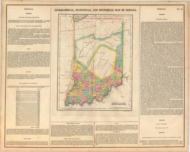Geographical, Statistical, and Historical Map of Indiana