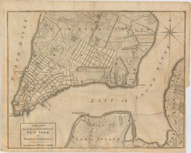 A Plan of the City and Environs of New York in North America