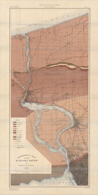 Geological Map of the Niagara River [with] Bulletin of the New York State Museum...