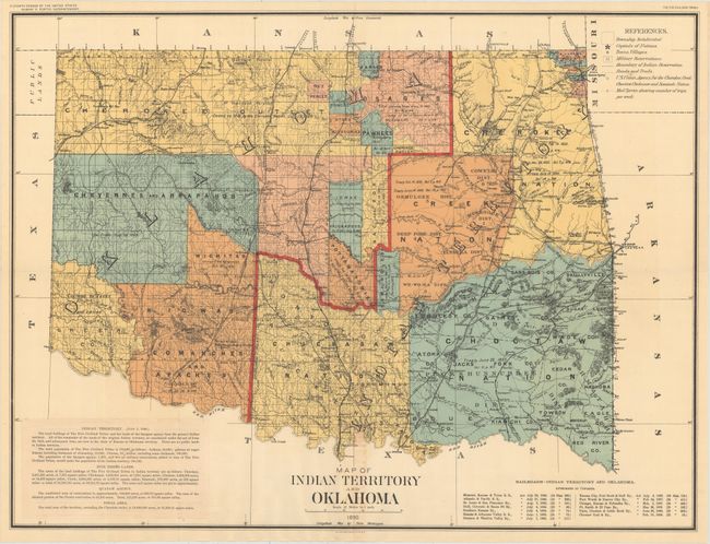 Map of Indian Territory and Oklahoma