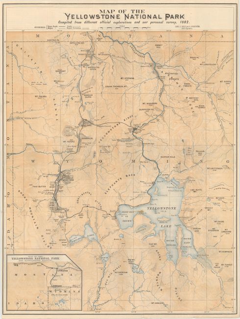 Map of the Yellowstone National Park Compiled from Different Official Explorations and Our Personal Survey