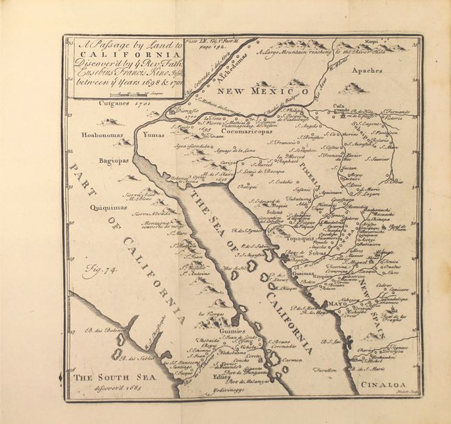 A Passage by Land to California Discover'd by ye Rev. Fathr. Eusebius Francis Kino Jesuite between ye Years 1698 & 1701 [Map in The Philosophical Transactions]